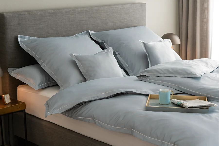 Wohnwelten Baumwollsatinbettwsche Nyx Aquamarin